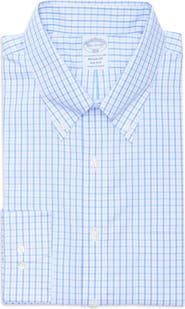 Brooks Brothers Regular Fit Non-Iron Plaid Cotton Dress Shirt