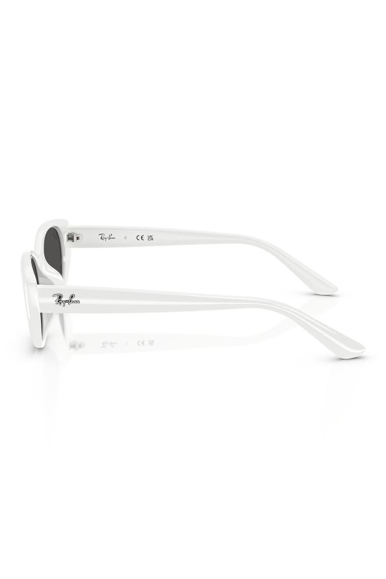 55mm Pillow Sunglasses, Alternate, color, WHITE