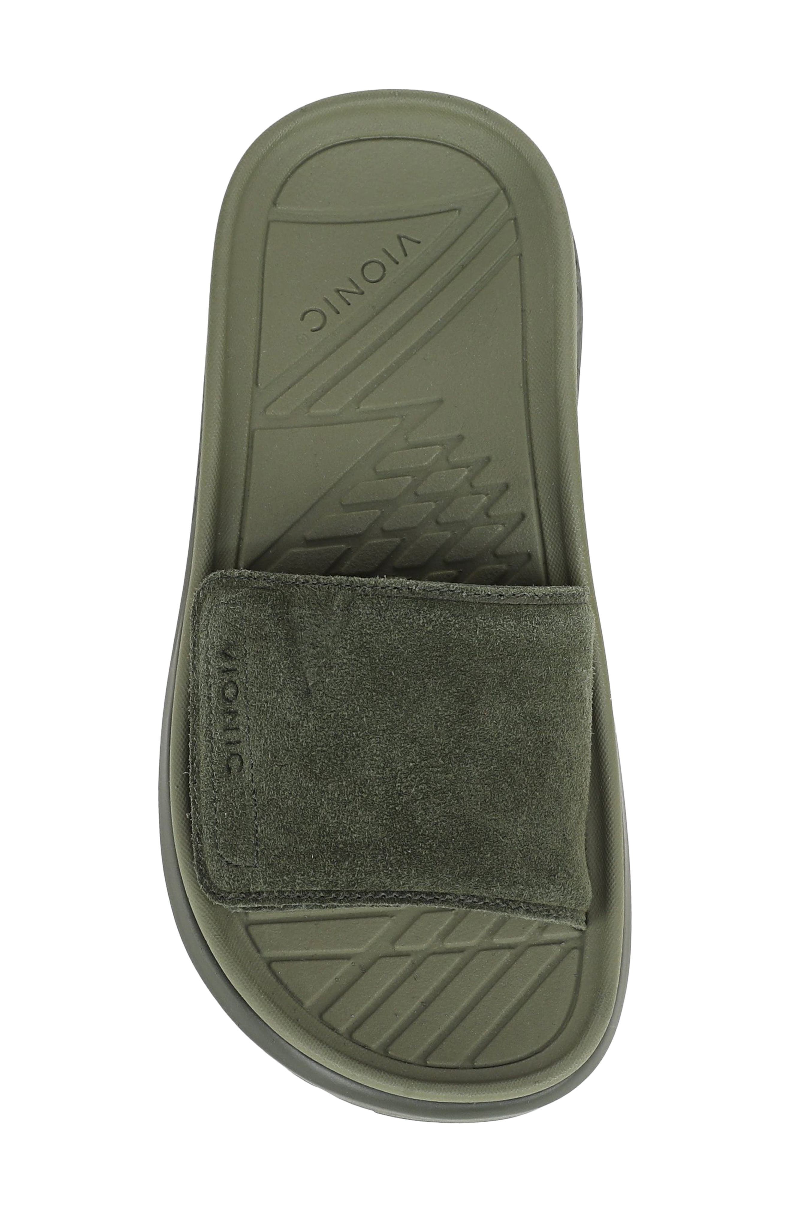 Rejuvenate Slide Sandal, Alternate, color, OLIVE MOSS SUEDE