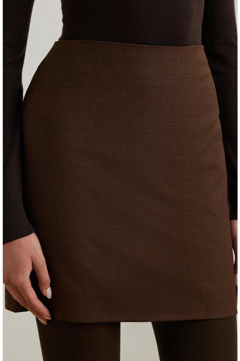 Yarn Dye High Waist Skirt, Alternate, color, BURGUNDY MULTI