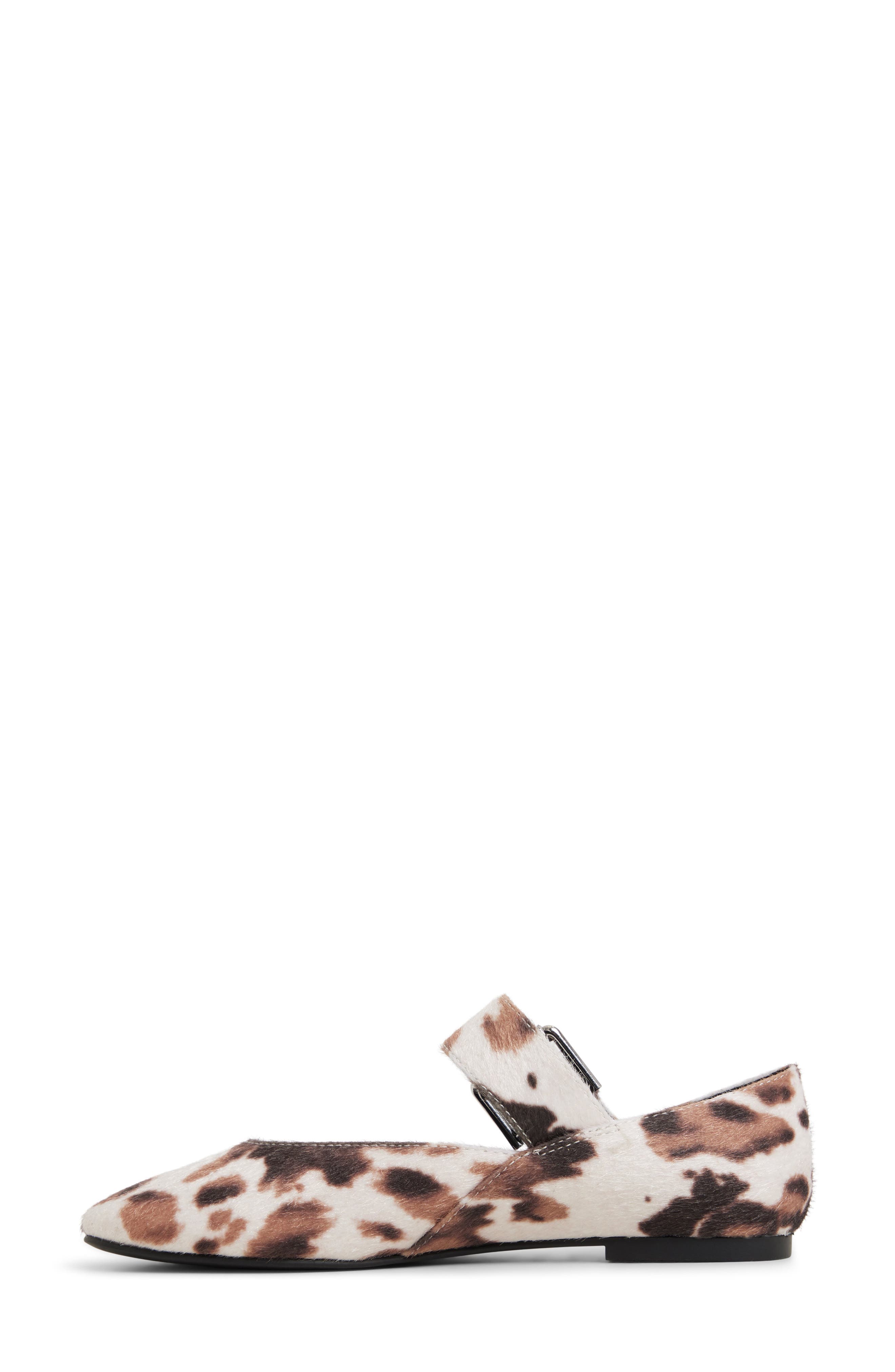 Call It Spring By Aldo Azurra Mary Jane Flat, Alternate, color, Bone / Brown Print Calf Hair