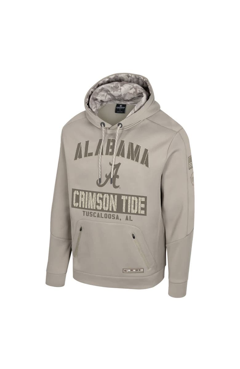 COLOSSEUM Men's Colosseum Oatmeal Alabama Crimson Tide Big & Tall Operation Hat Trick Battalion Hoodie Sweatshirt, Alternate, color, Oatmeal