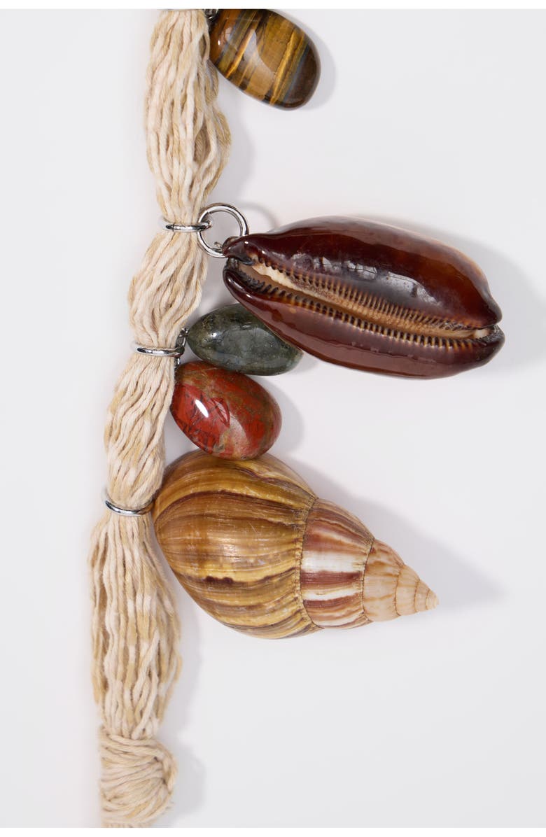 Bimba y Lola Seashell And Stone Necklace, Alternate, color, Ivory