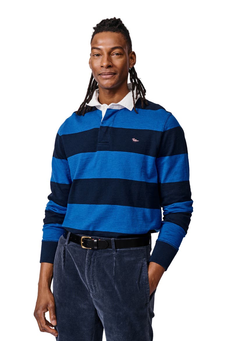 Irnham Long Sleeve Rugby Shirt, Alternate, color, Navy/Cobalt