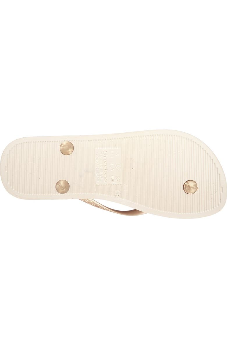 Ipanema 'Ana' Flip Flop, Alternate, color, Beige/ Gold