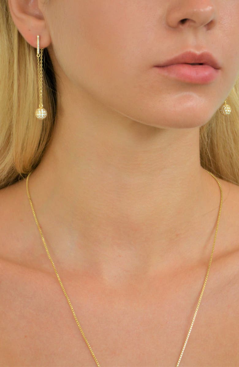 Liza Schwartz CZ Drop Earrings, Alternate, color,