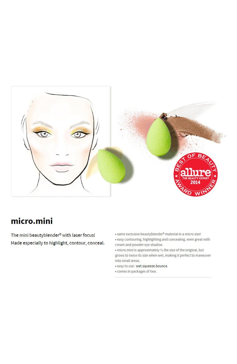 beautyblender<sup>®</sup> 'micro.mini' Makeup Sponge Applicator, Alternate, color,