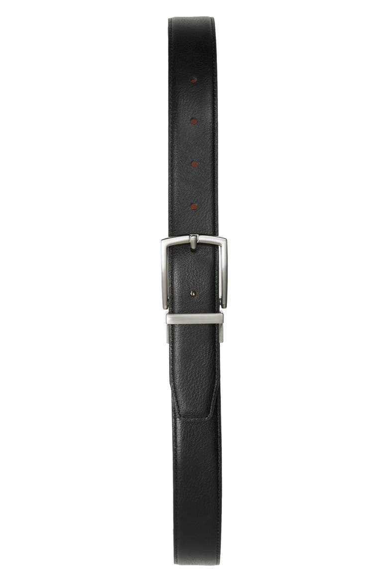 Reversible Leather Belt, Alternate, color, COGNAC BLACK