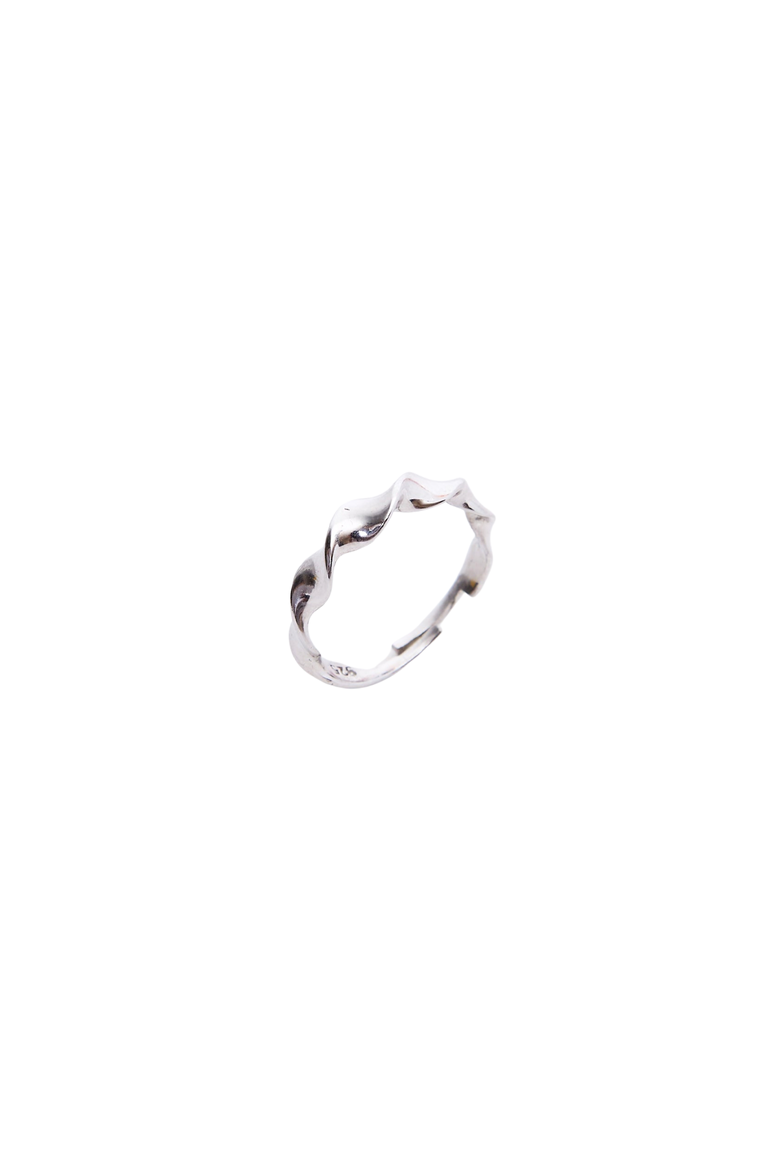 Helical Sterling Silver Ring Lightly Twisted Ring, Main, color, Silver