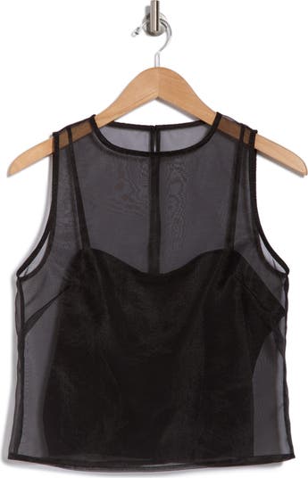 Sleeveless Organza Blouse