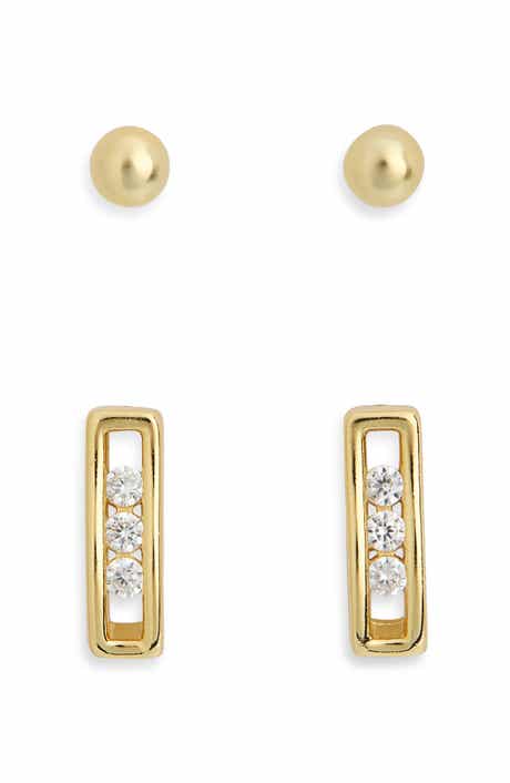 ARGENTO VIVO Cubic Zirconia Frame & Stud Earrings Set