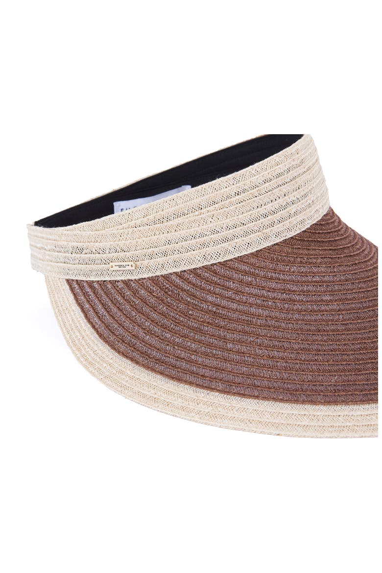 Trixie Packable Visor, Alternate, color, NATURAL/ CHOCOLATE