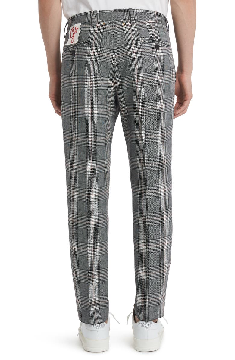 Golden Goose Milano Glen Plaid Virgin Wool & Cotton Trousers, Alternate, color, 