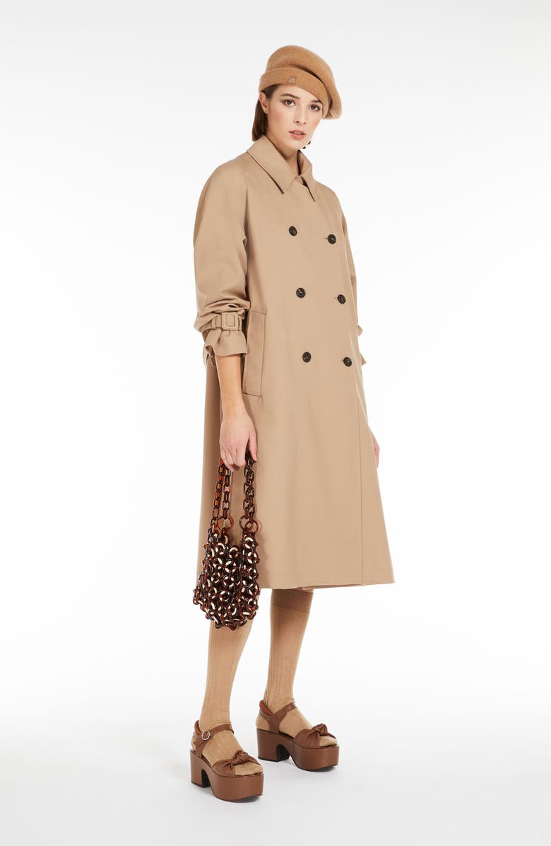 Weekend Max Mara Water Resistant Trench Coat, Alternate, color, Camel