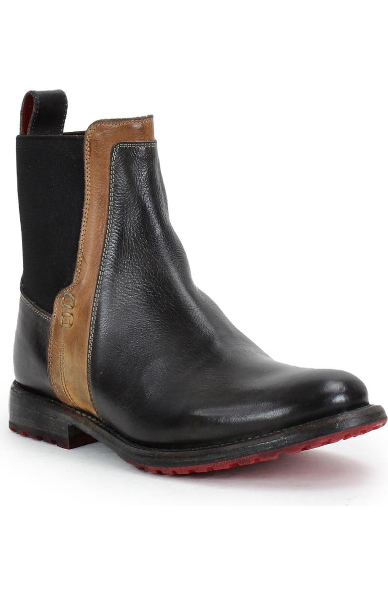 Bed Stu Ethic Chelsea Boot, Main, color, Black Tan Rustic