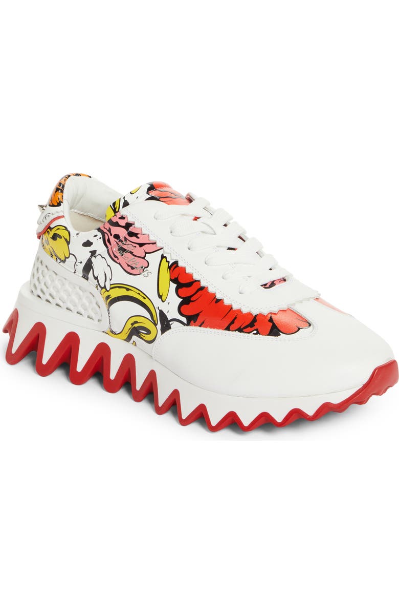 Christian Louboutin x Shun Sudo Loubishark Button Flower Sneaker, Main, color,