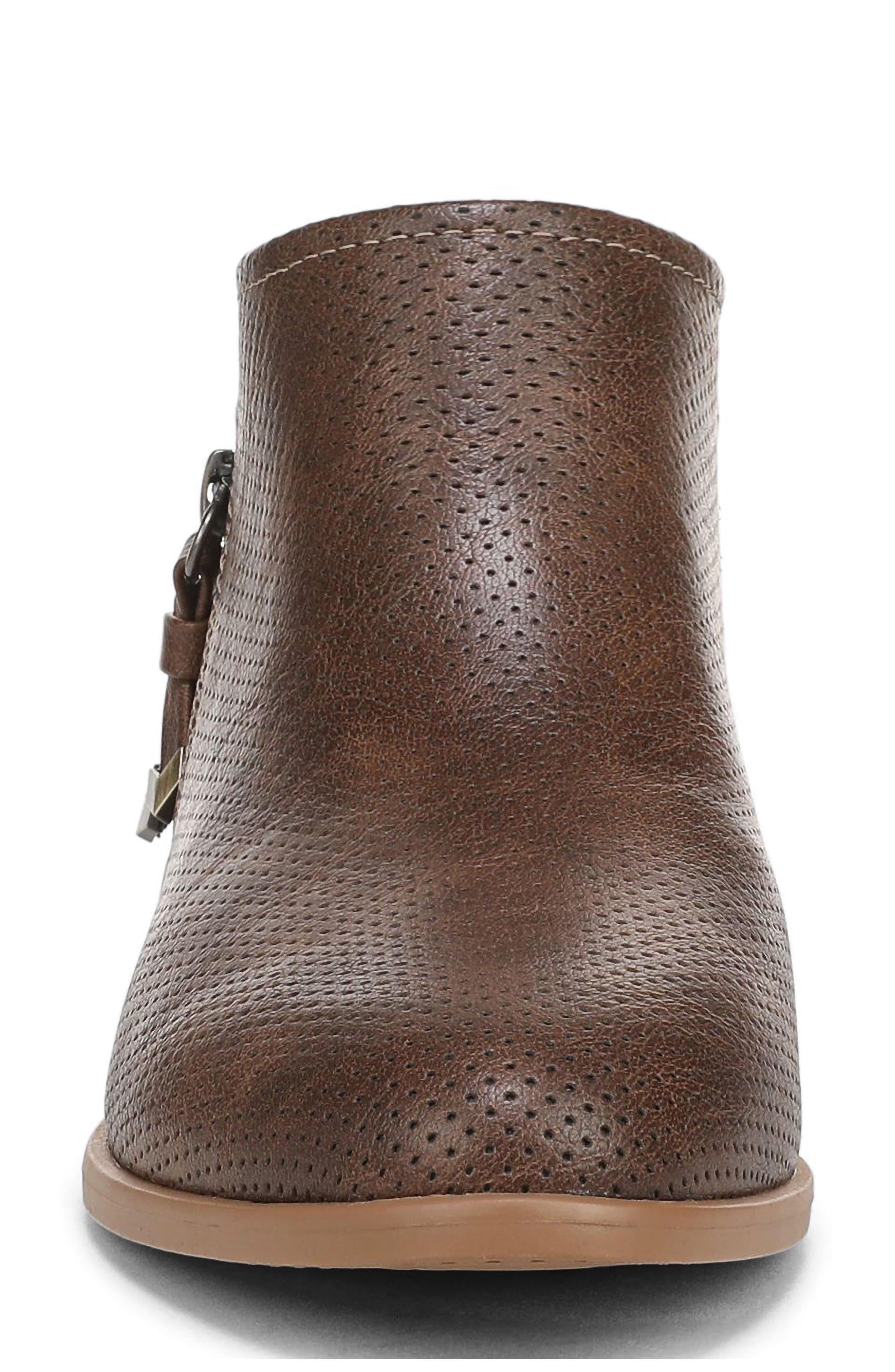 Reverie Faux Leather Bootie, Alternate, color, DARK BROWN FAUX LEATHER