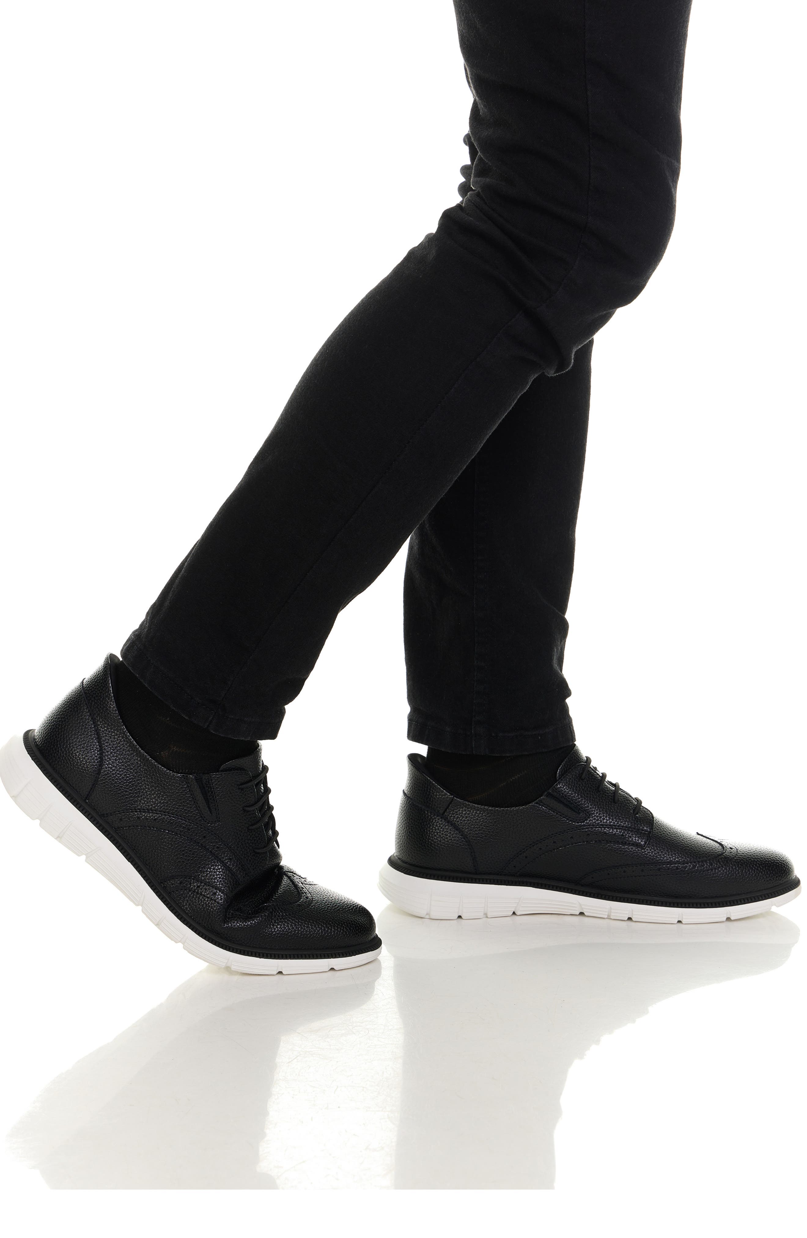 Marc Joseph New York Hill Street Wingtip Derby, Alternate, color, Black Napa Leather/Black Sole