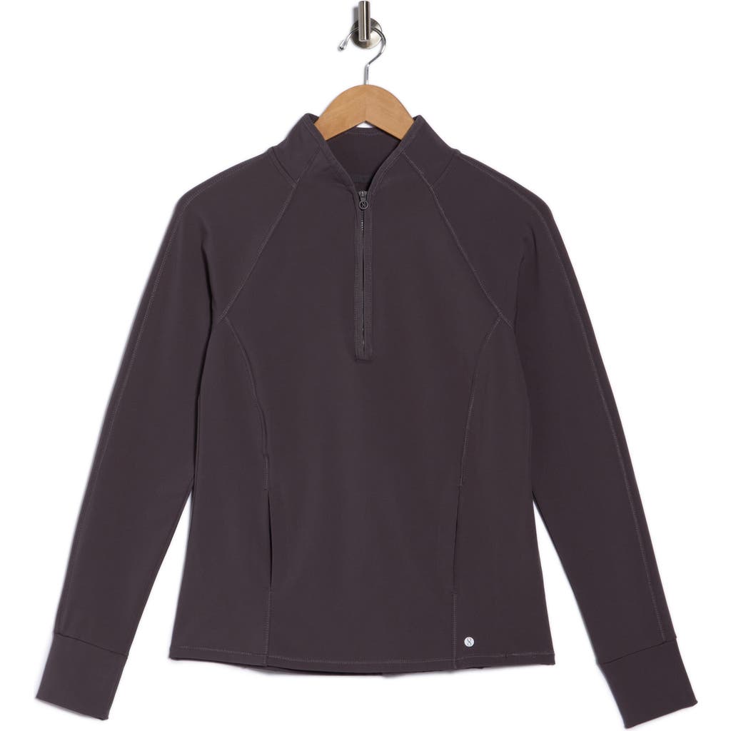 Layer 8 Northbound Cold Gear Quarter Zip Pullover In Brown