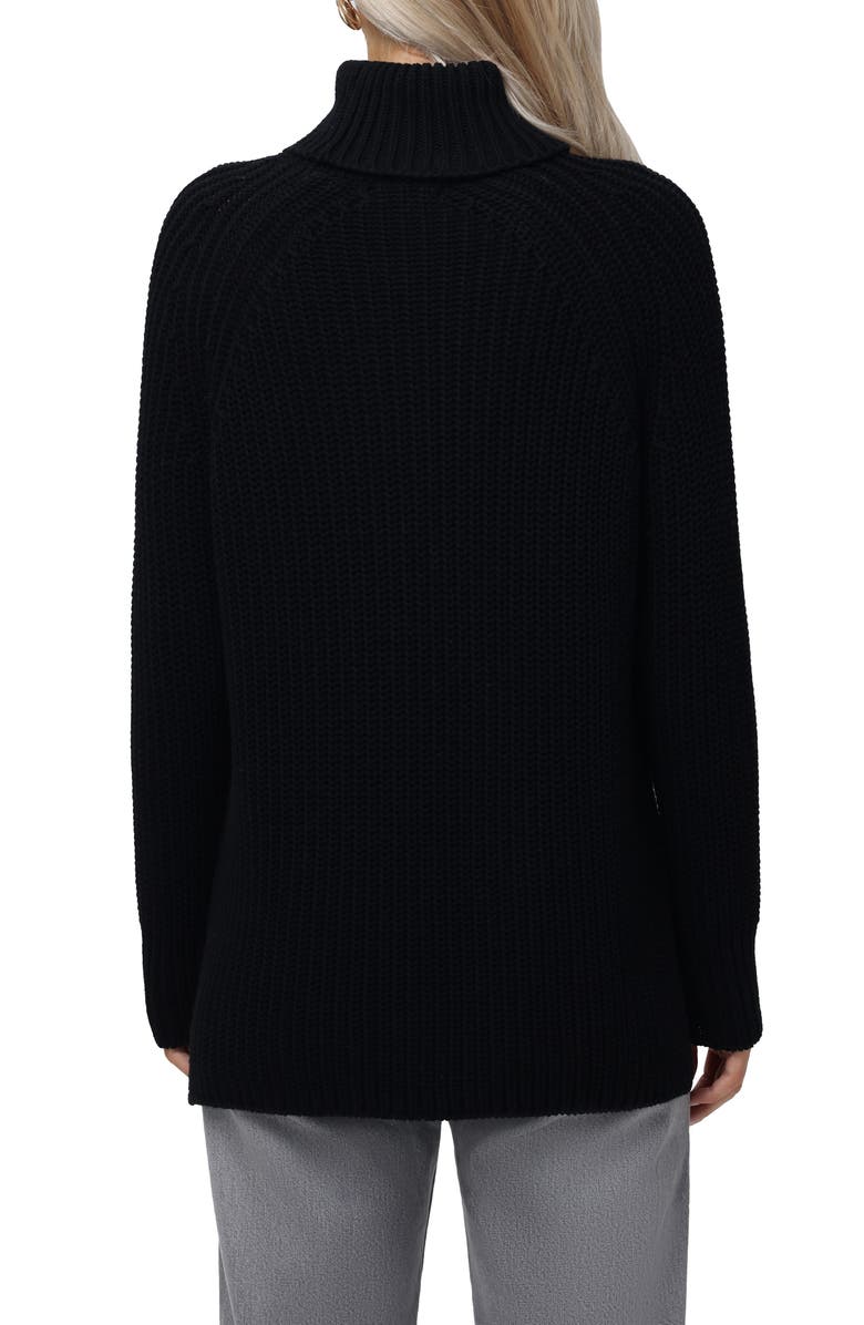 525 america Stella Cotton Turtleneck Sweater, Alternate, color, Black