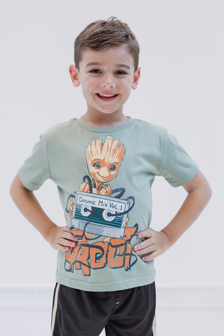 Guardians of the Galaxy 2-Piece T-Shirt Set, Alternate, color, Groot Rocket Green