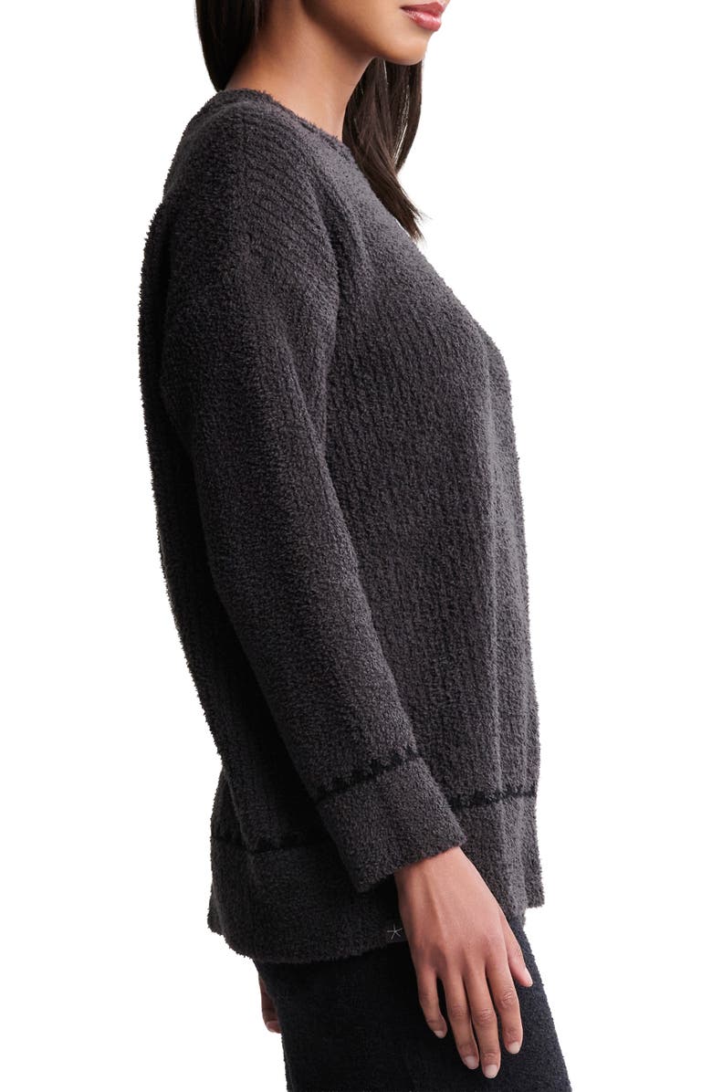 Barefoot Dreams<sup>®</sup> CozyChic<sup>®</sup> Oversize Rib Crewneck Sweater, Alternate, color, Carbon