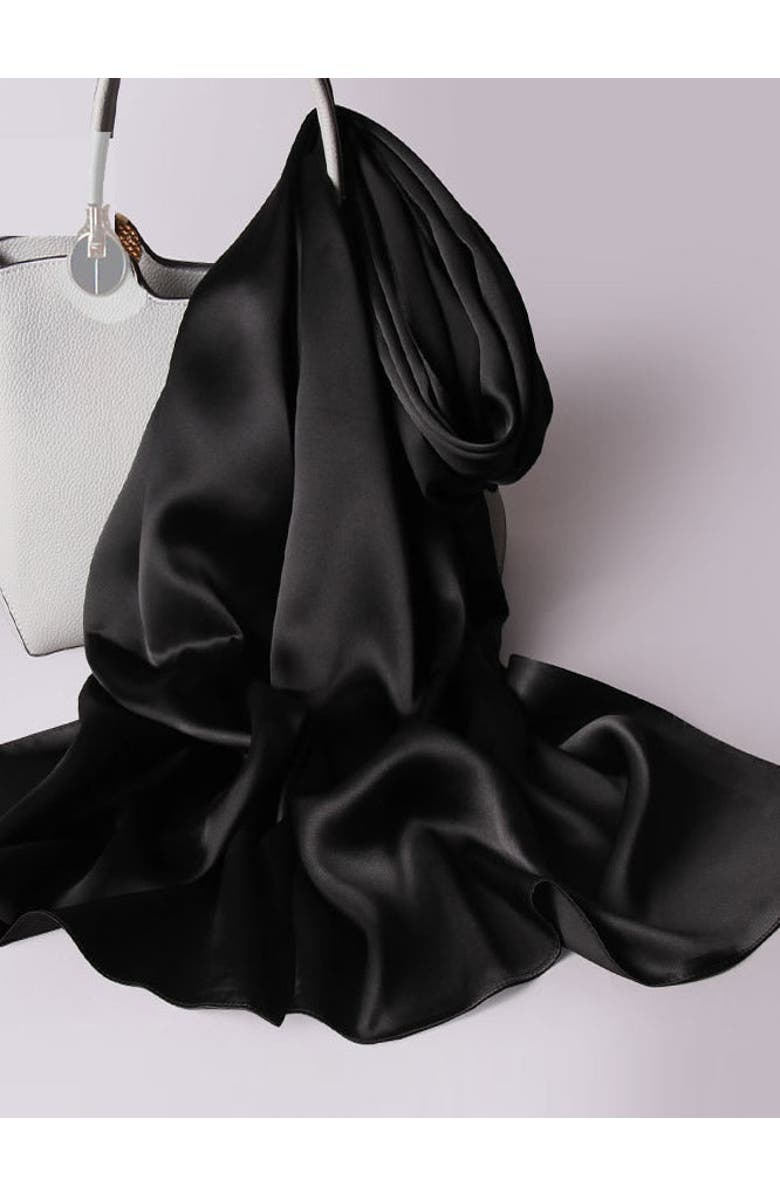 SILKSILKY Pure Silk Solid Color Rectangle Long Scarf/Shawl, Alternate, color,