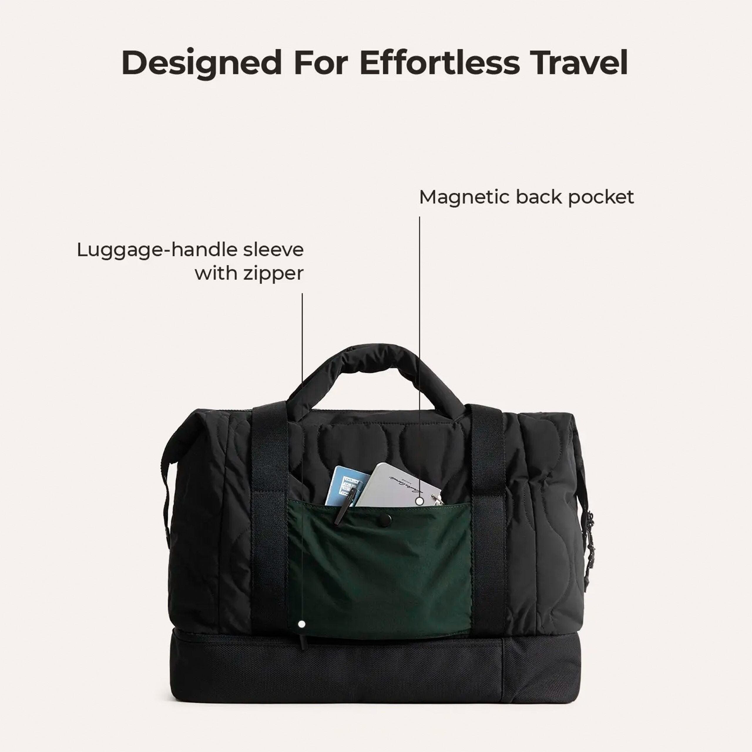 Bagsmart Paz 34L Laptop Duffle with Shoe Compartment, Alternate, color, Black