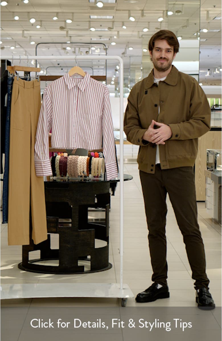 Stripe Crop Button-Up Shirt, sales video thumbnail