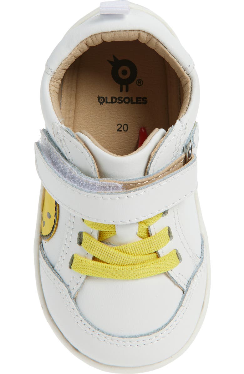 OLD SOLES Kids' Smiley Sneaker, Alternate, color, Snow / Yellow