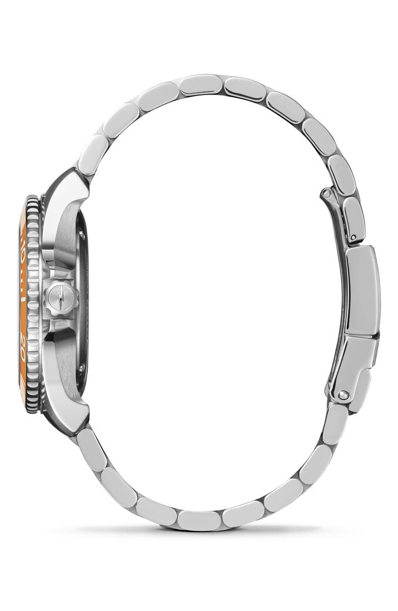 Shinola Monster Lake Huron Automatic Dive Bracelet Watch, 39mm, Alternate, color, Sun Lake