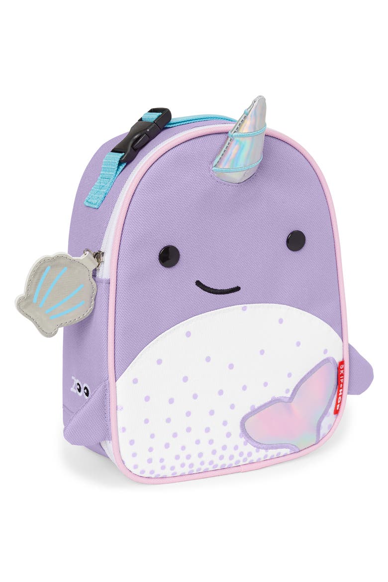 Zoo Lunchie - Narwhal Insulated Lunch Bag, Alternate, color, LAVENDER