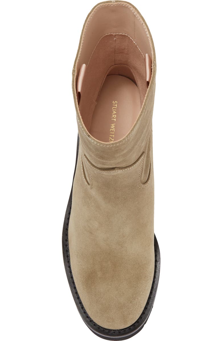 Stuart Weitzman Boulevard Moto Bootie, Alternate, color, Khaki