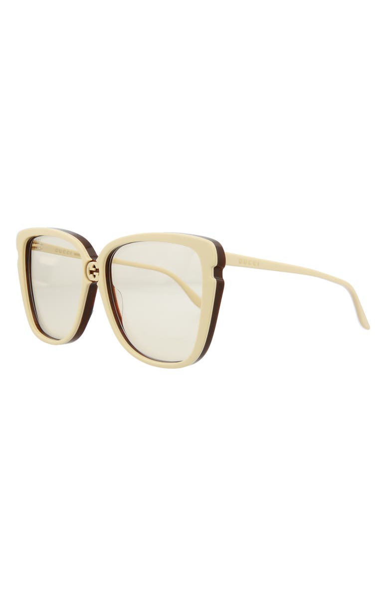 Gucci 60mm Oversize Rectangle Sunglasses, Alternate, color,
