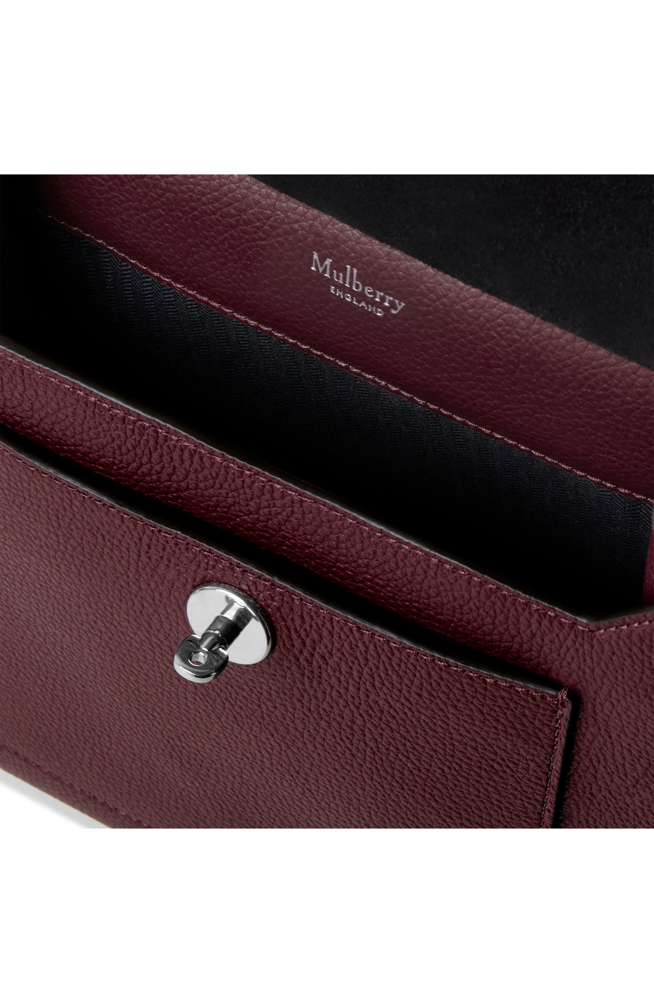 Mulberry Small Antony Leather Crossbody Bag, Alternate, color, Black Cherry