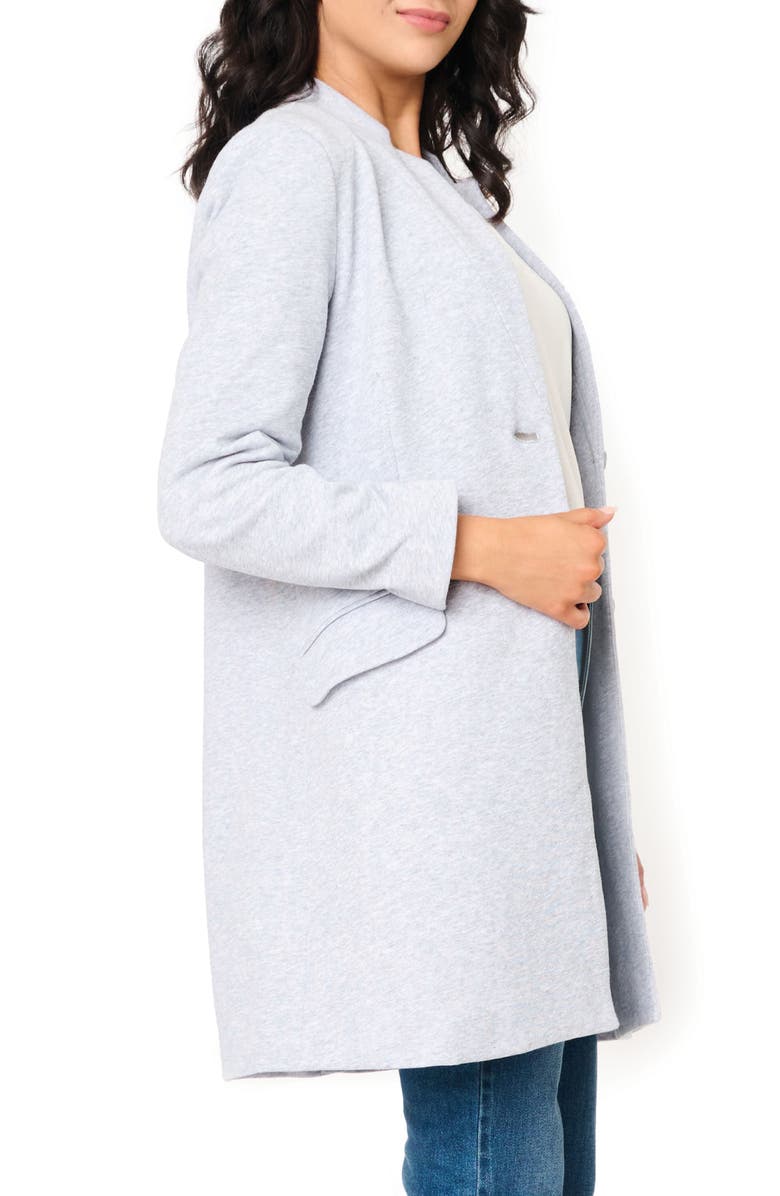 GIBSONLOOK Notch Collar Cotton Blend Jacket, Alternate, color, Heather Grey