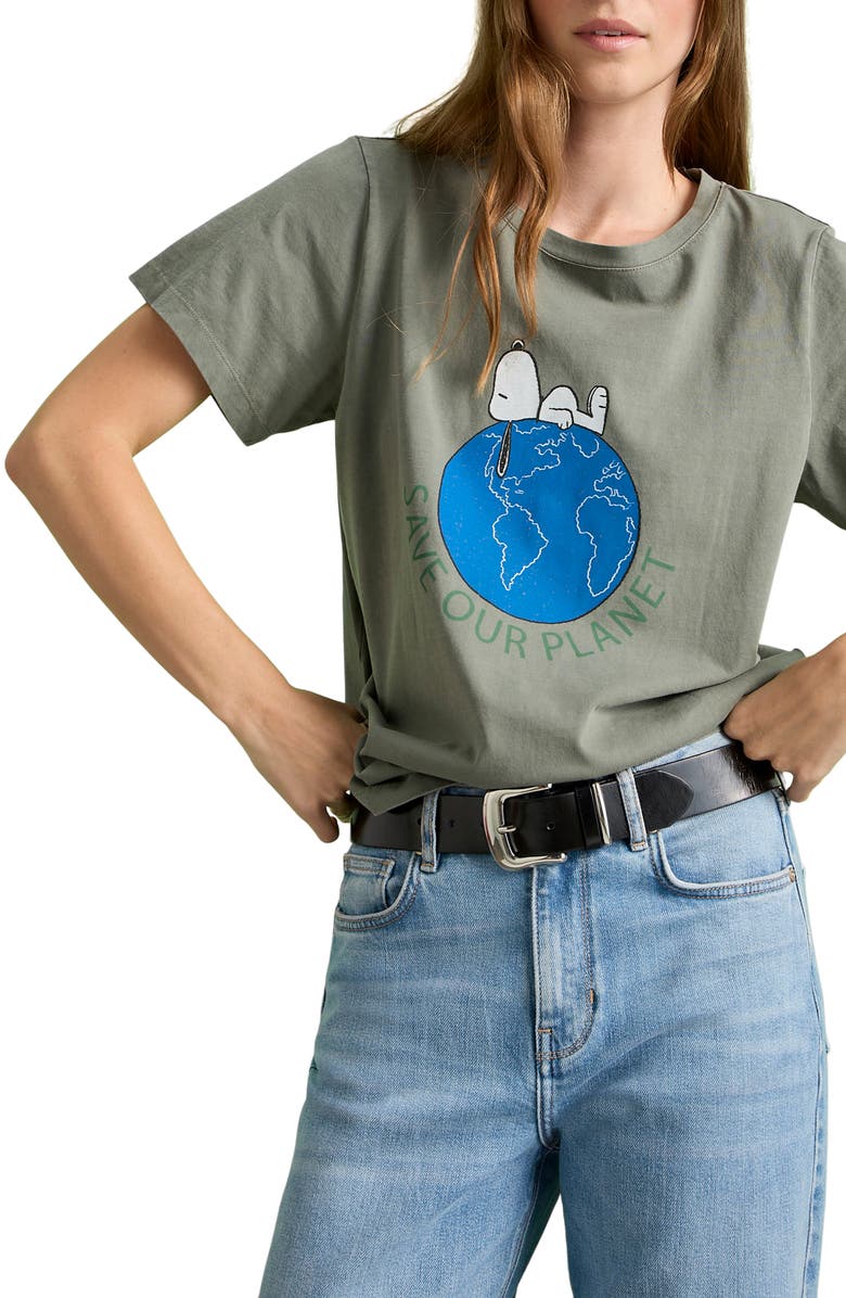 Sanctuary Save Our Planet Cotton Graphic T-Shirt, Alternate, color, Dark Spruce Green