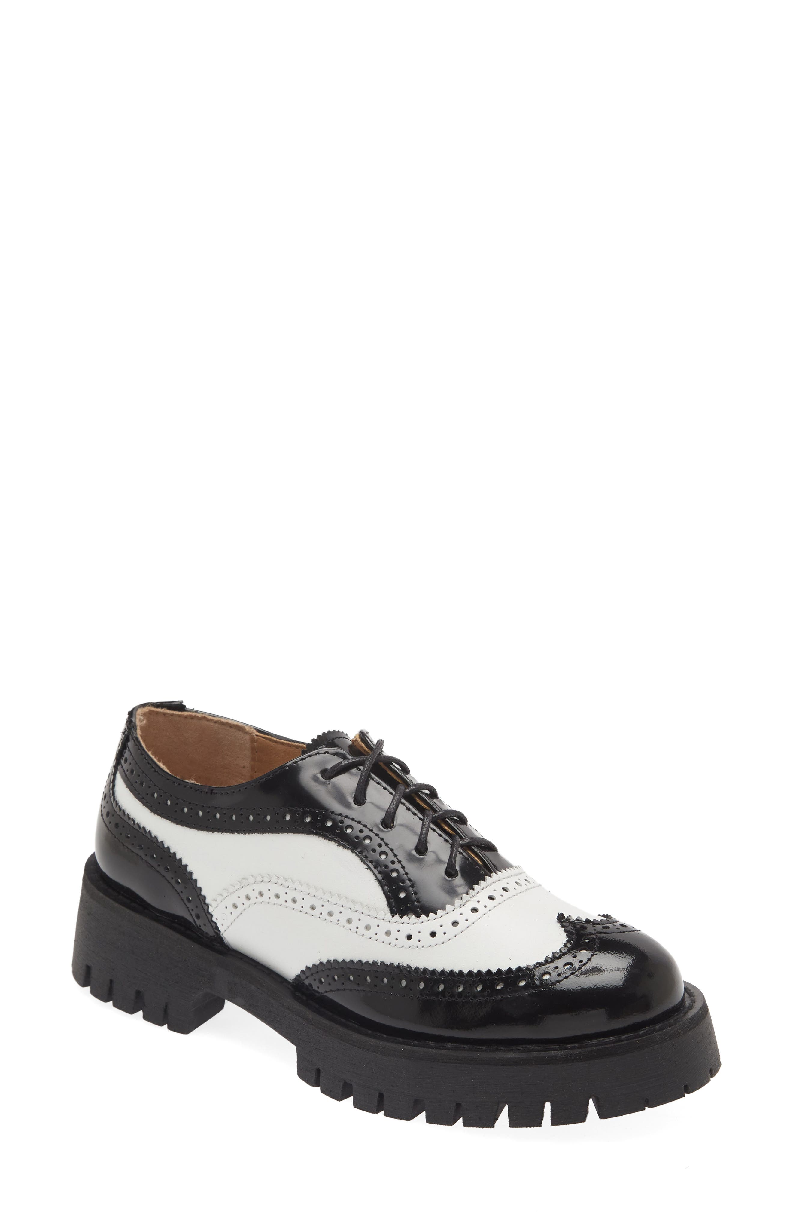 Lance Wingtip Platform Oxford, Main, color, BLACK MULTI