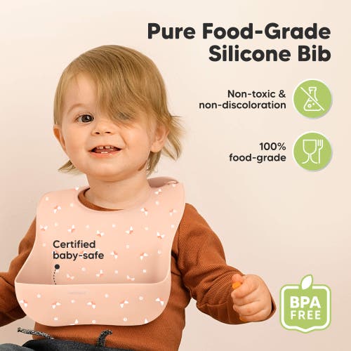 Keababies Prep Silicone Bibs In Multi