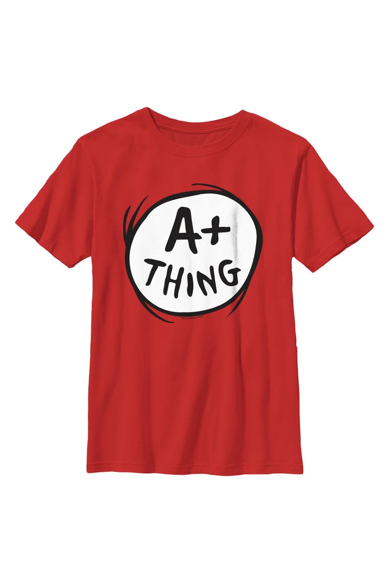 Boys Dr. Seuss APlus Thing T Shirt, Main, color, Red