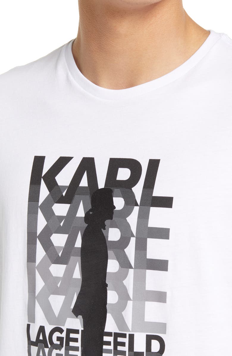 KARL LAGERFELD PARIS Karl Lagerfield Paris Repeat Logo Graphic Tee, Alternate, color,