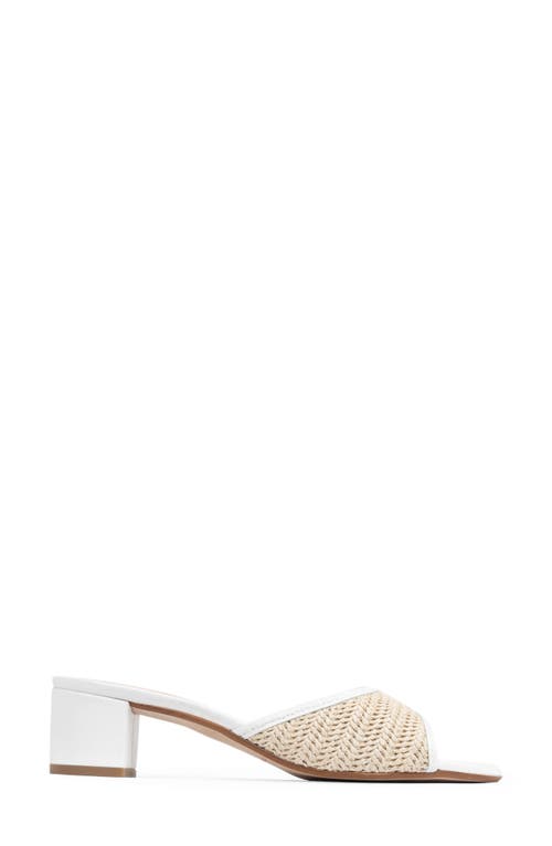 Shop Patricia Green Sienna Raffia Slide Sandal In White