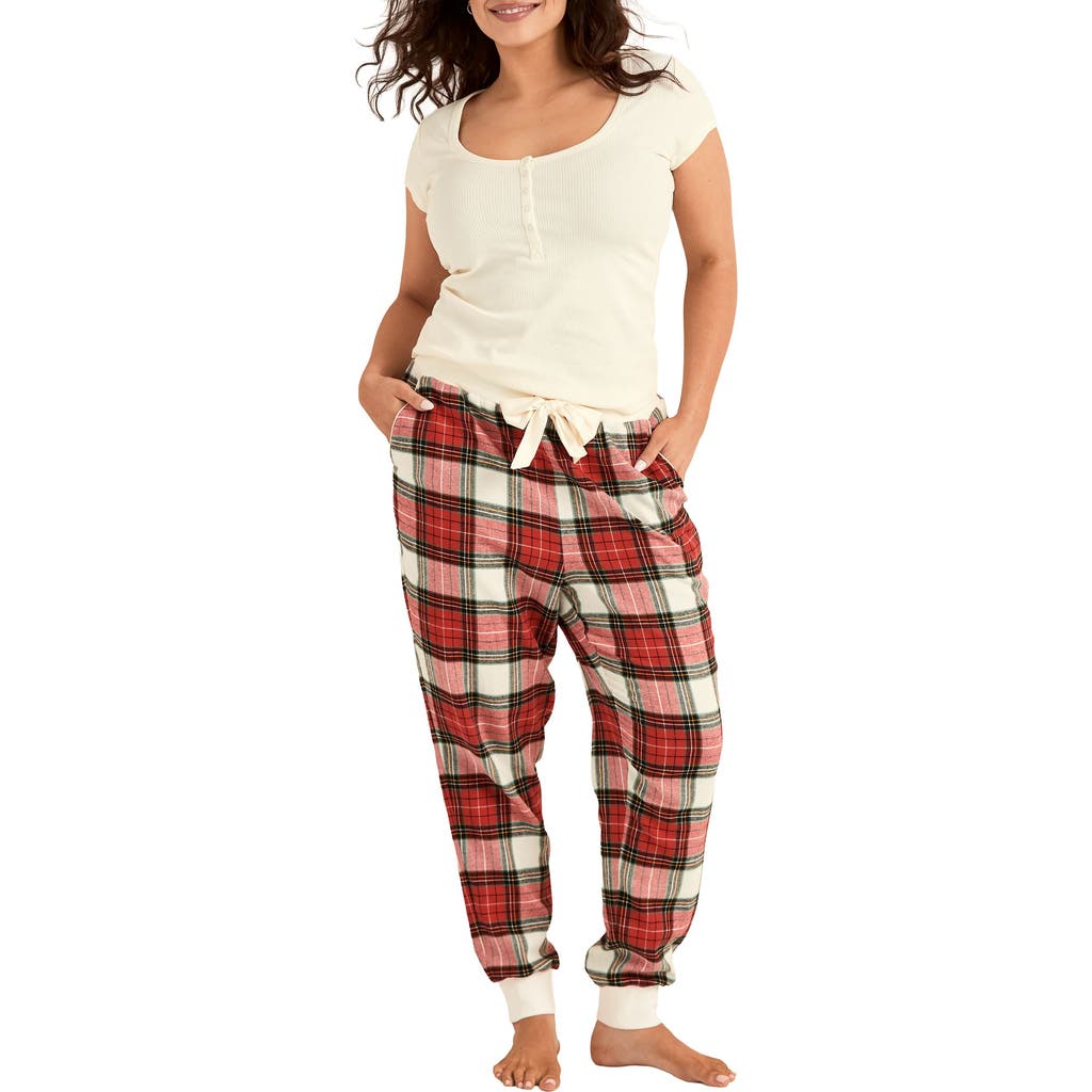 Adore Me Caileigh Pajama T-shirt & Jogger Set In Multi