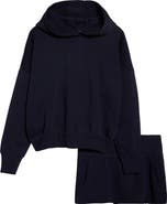 Free People FP Movement Sprint to the Finish Cotton Blend Fleece Hoodie & Miniskirt Set