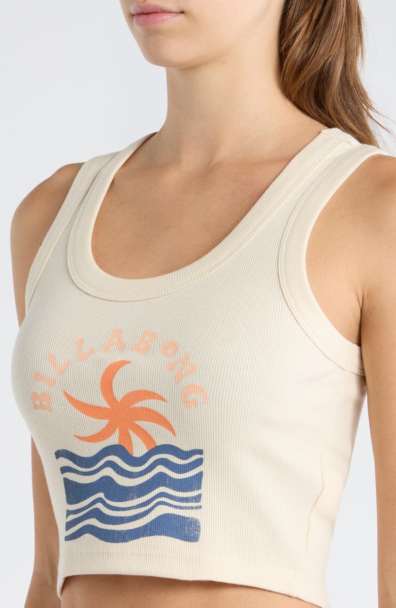 Billabong It Takes You Graphic Stretch Cotton Rib Tank, Alternate, color, White Cap
