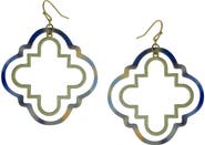 OLIVIA WELLES Aria Geometric Quatrefoil Drop Earrings