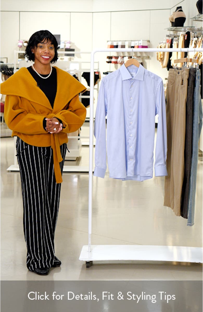 Contemporary Fit Solid Cotton Dress Shirt, sales video thumbnail