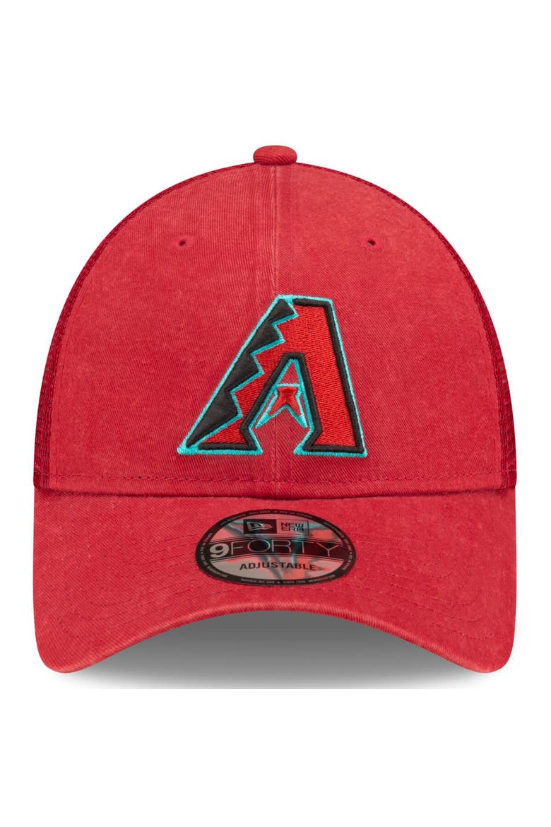 Men's New Era Red Arizona Diamondbacks Trucker 9FORTY Adjustable Hat, Alternate, color, Red