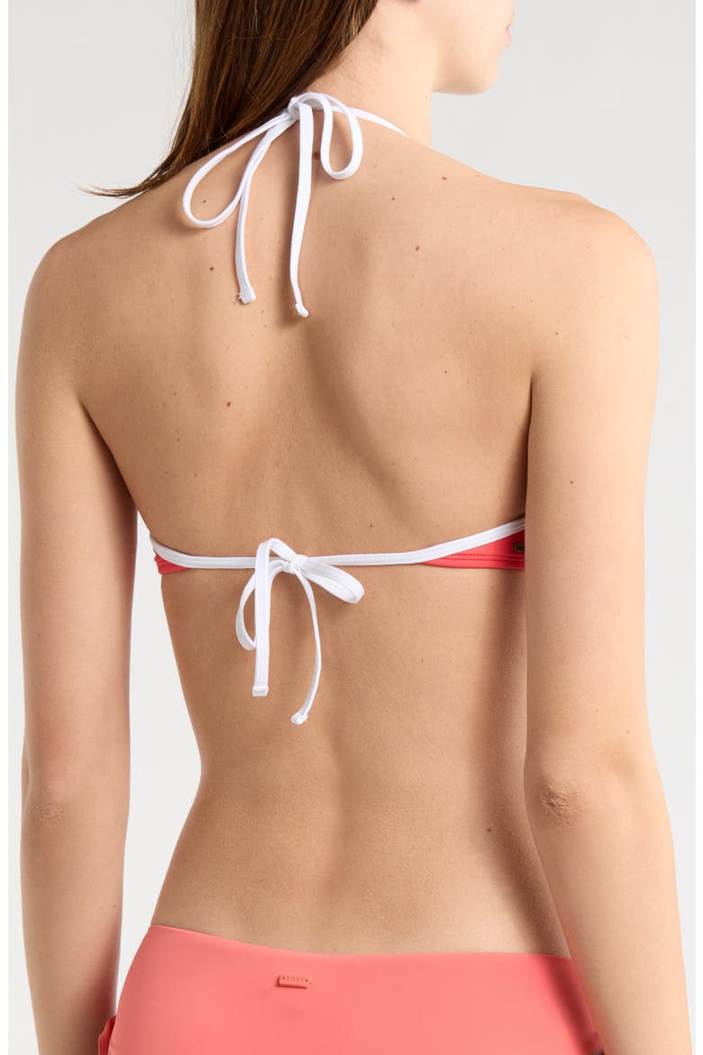 Classic Surf Halter Swim Top, Alternate, color, RED