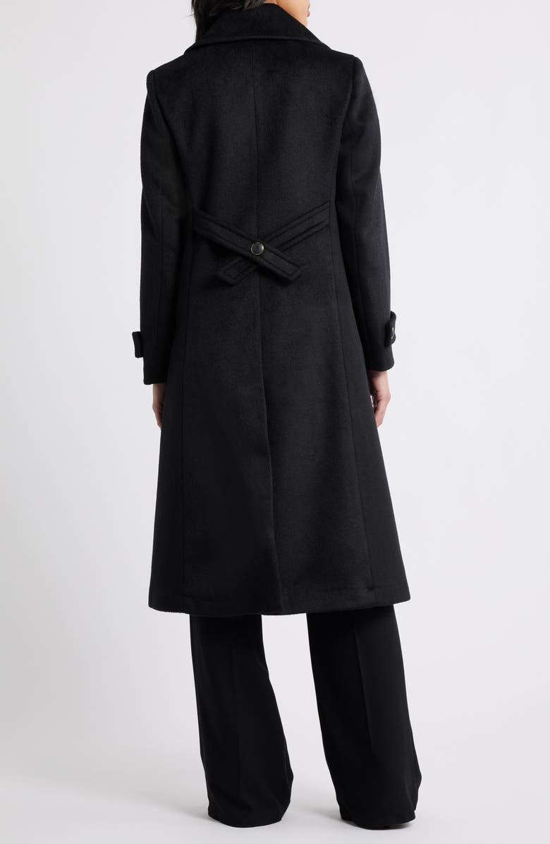 CeCe Double Breasted Coat, Alternate, color, Black